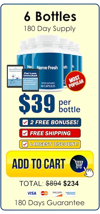 Nerve Fresh six bottle package, 180 day supply